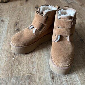 UGG Chestnut Women's Neumel Platform Double Strap Booties Size US 8
